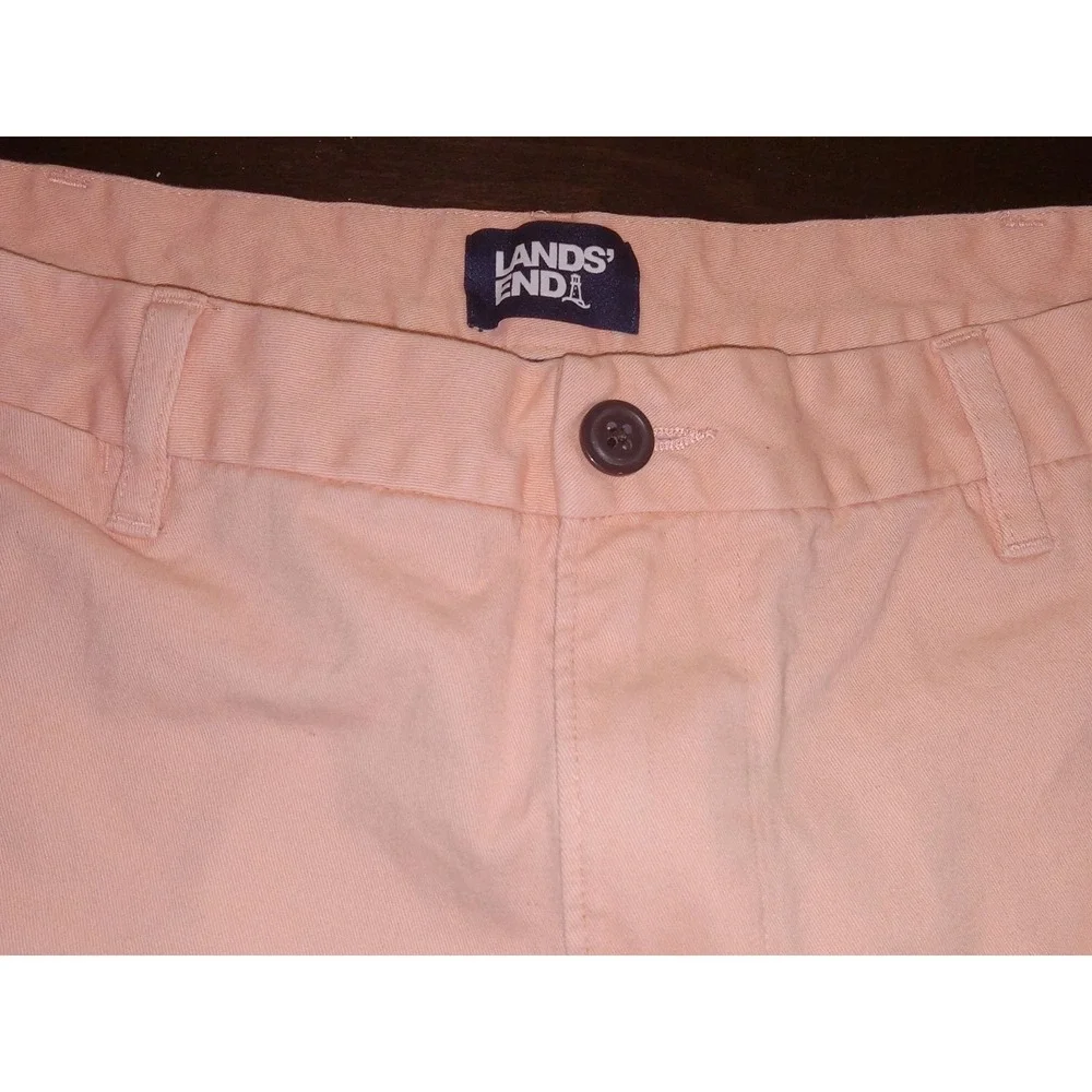 Lands End Shorts Mens Sz 36 Peach‎ Traditional Fit Casual Everyday Golf Preppy